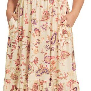 Women's Plus Size Sleeveless Maxi Dress Casual Flowy Pockets Vacation